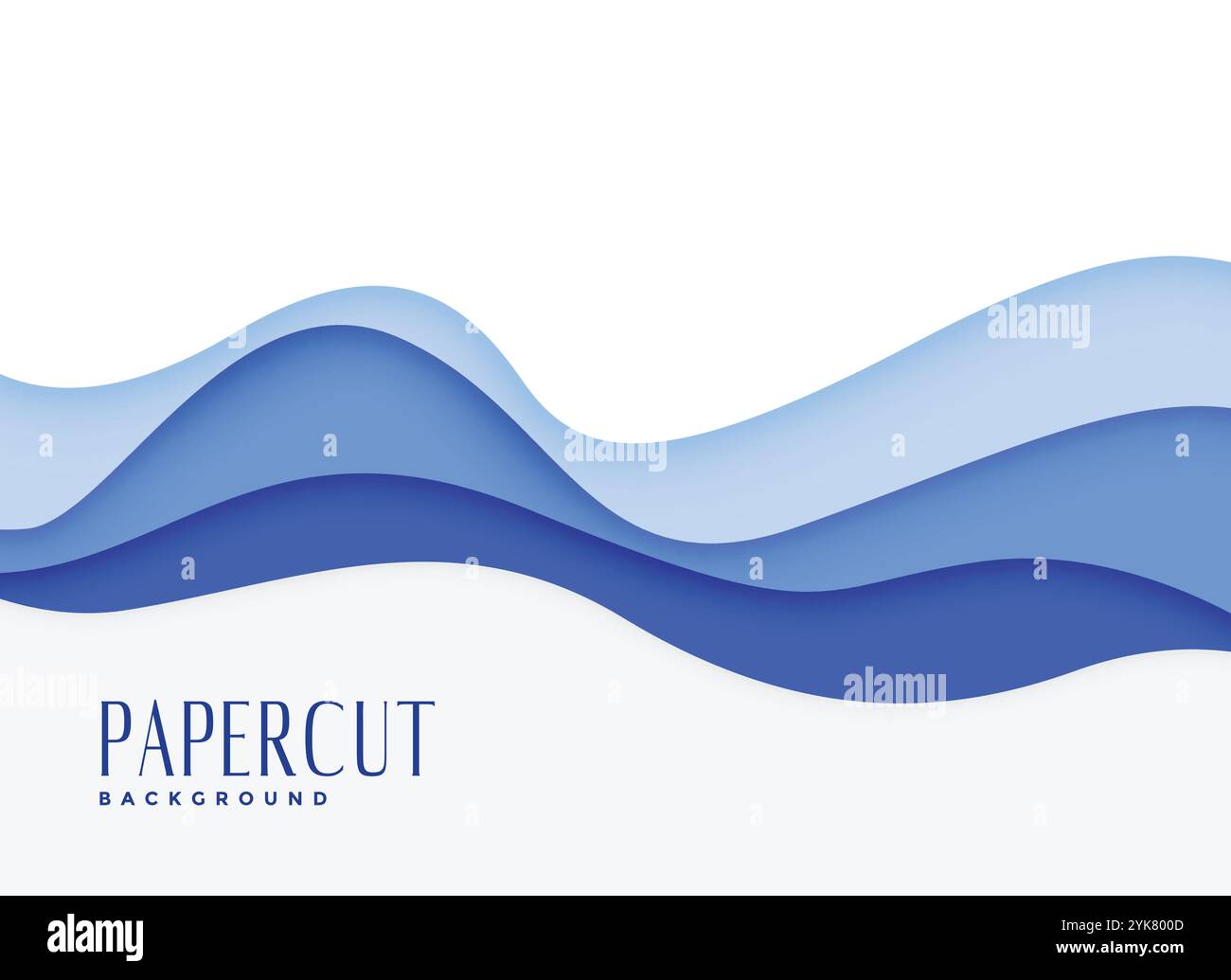 blue wavy water style papercut background Stock Vector Image & Art - Alamy