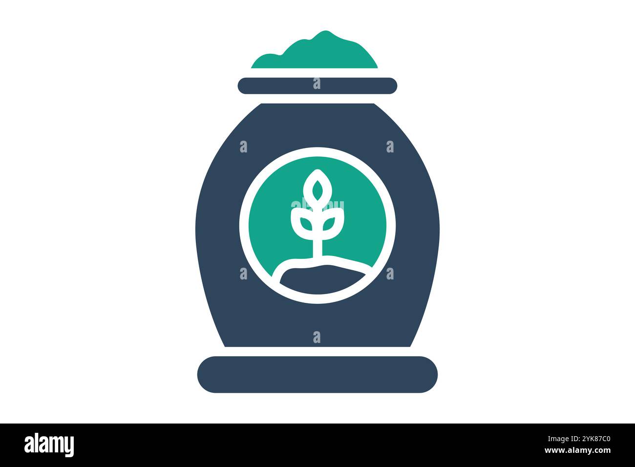 Fertilizer icon. solid icon style. icon related to gardening. gardening tools elements vector illustration Stock Vector