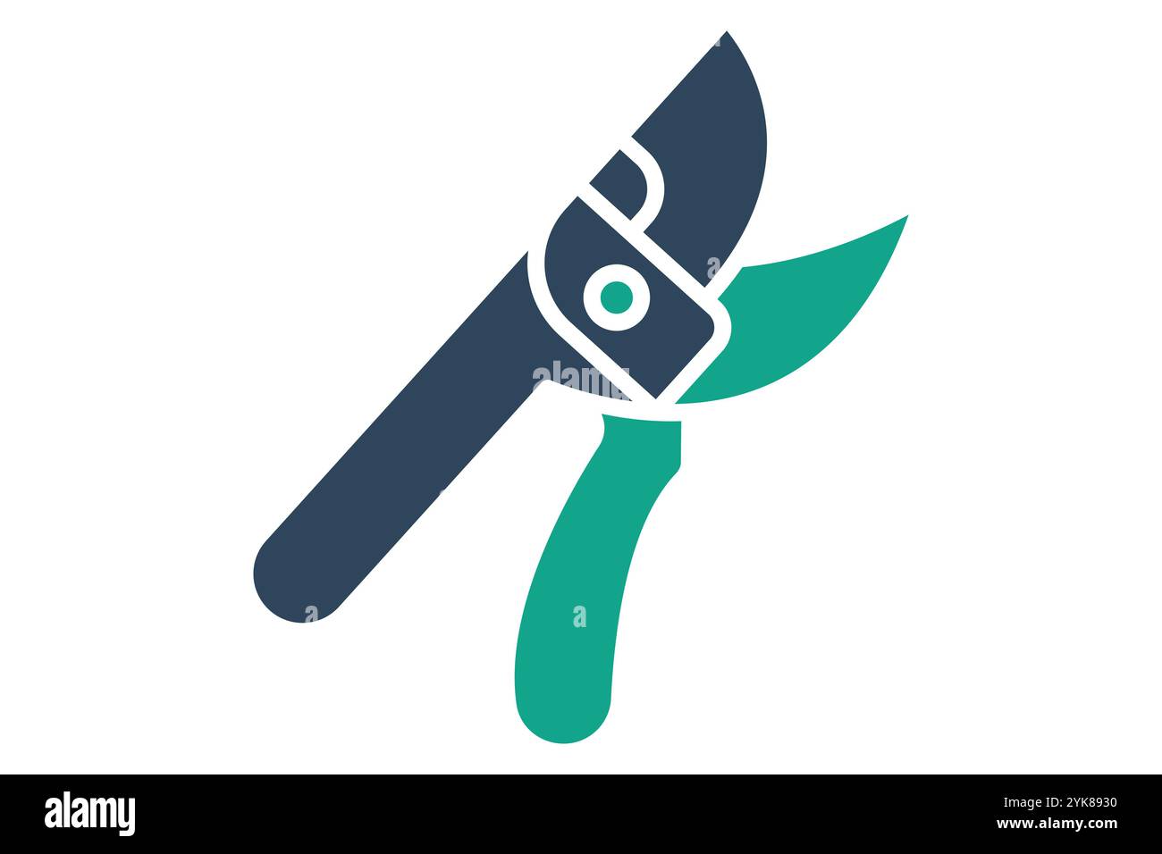 Shears icon. solid icon style. icon related to gardening. gardening tools elements vector illustration Stock Vector
