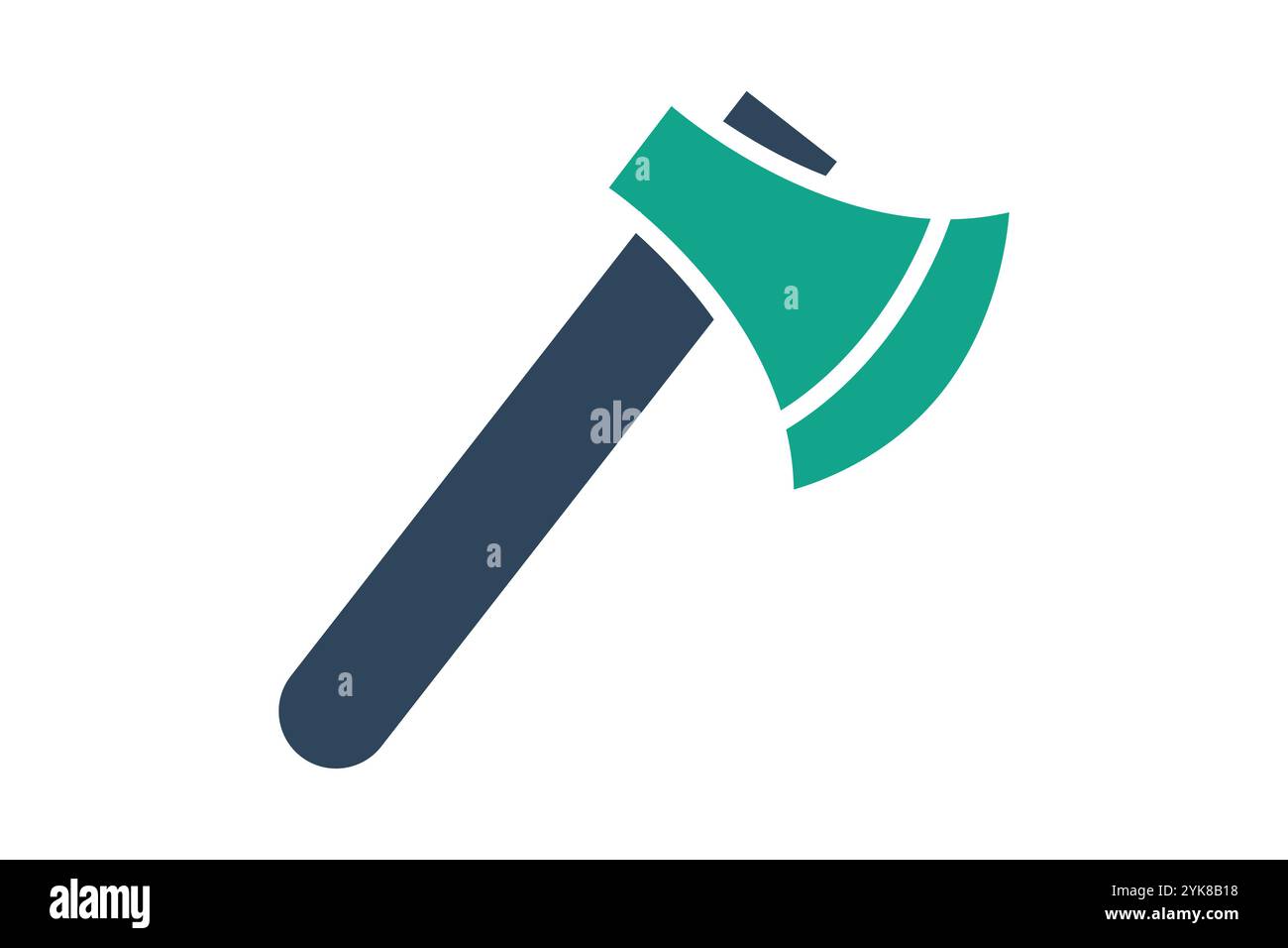 Axe icon. solid icon style. icon related to gardening. gardening tools elements vector illustration Stock Vector