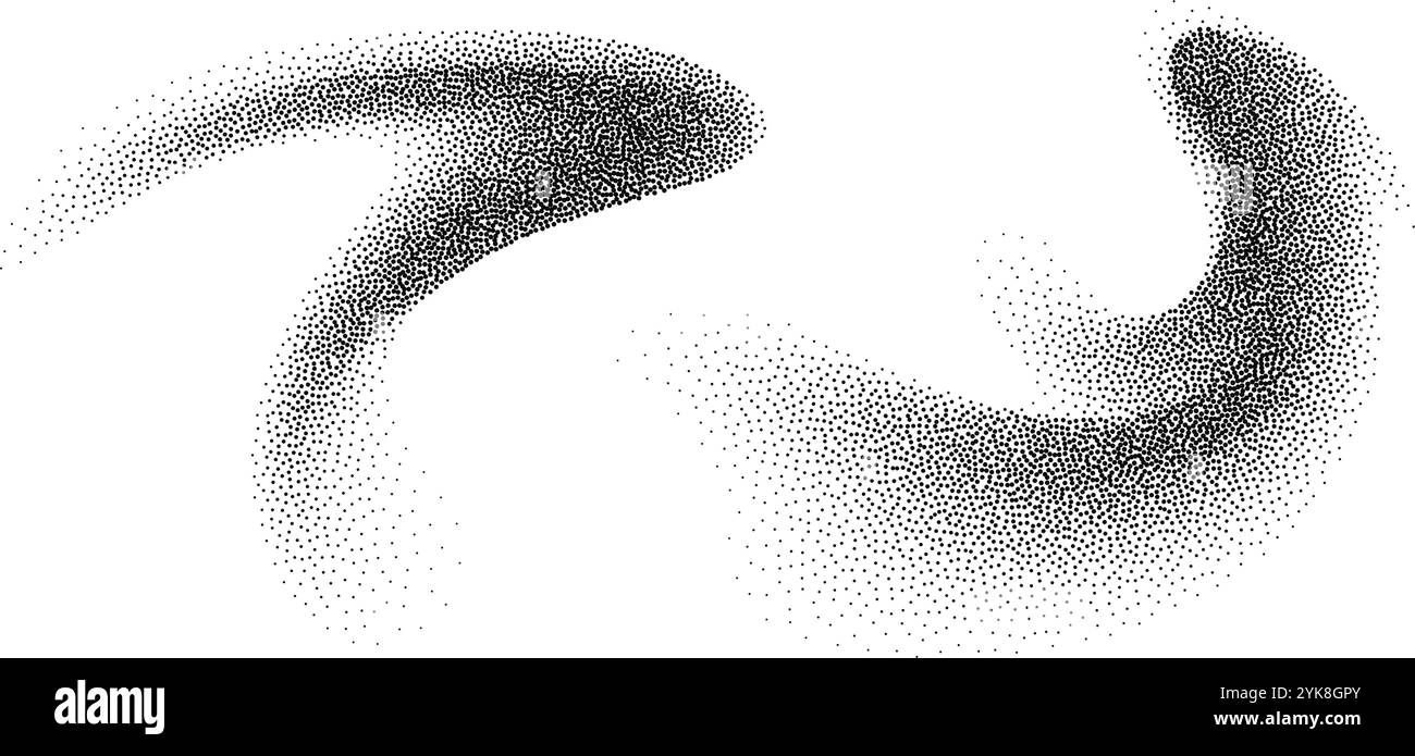 Dotwork abstract shapes, black grain texture, Abstract stipple sand ...