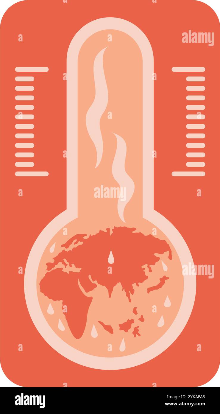 global warming increase temperature Stock Vector Image & Art - Alamy
