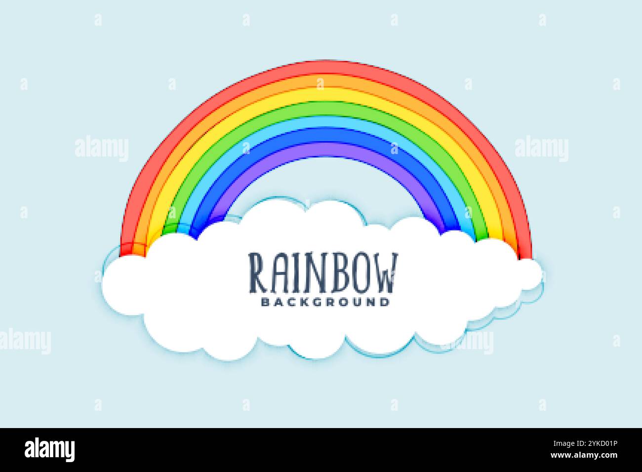clouds and rainbow background design Stock Vector Image & Art - Alamy