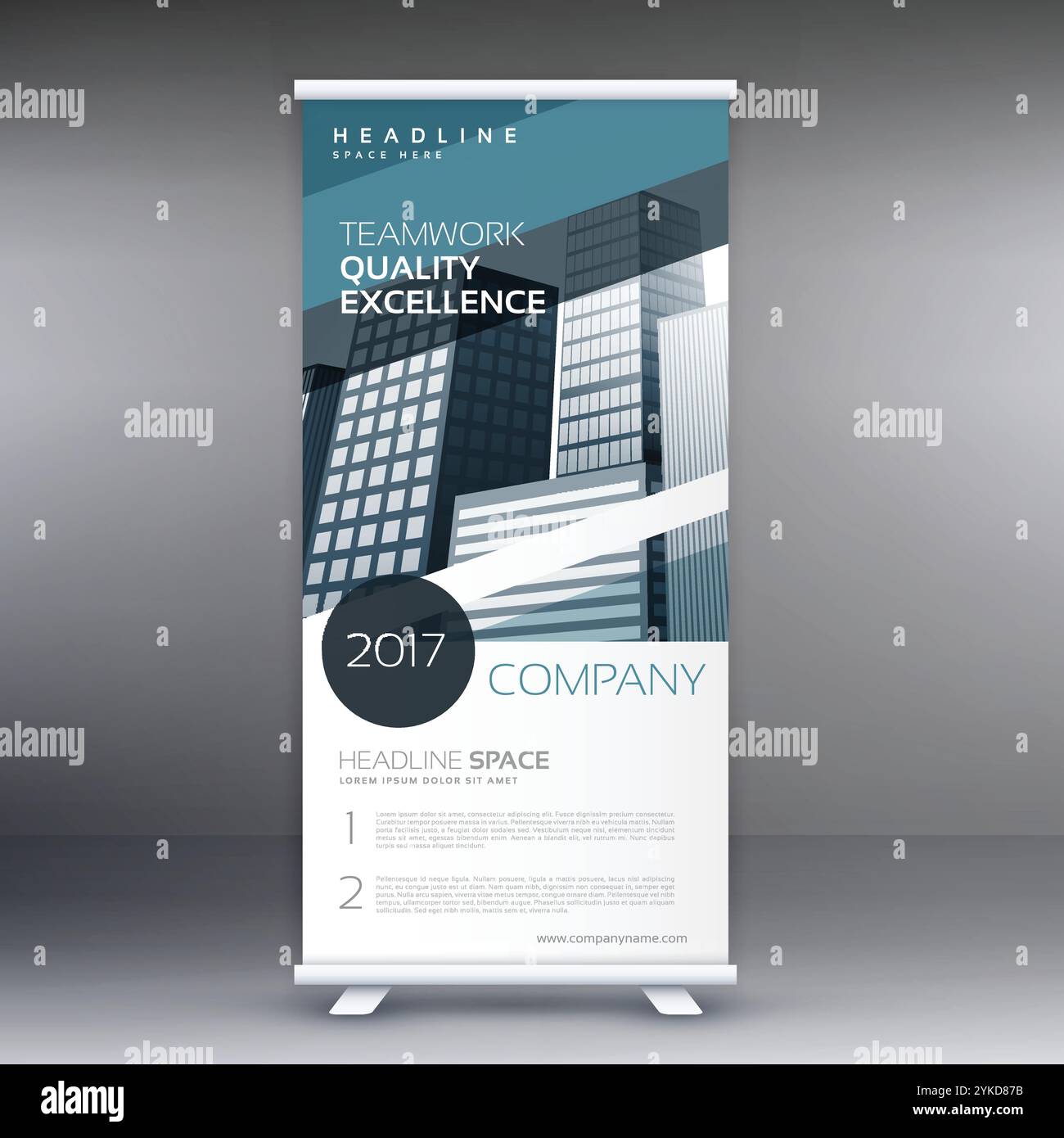 Abstract Standee Design blue abstract business standee roll up presentation banner concept ...