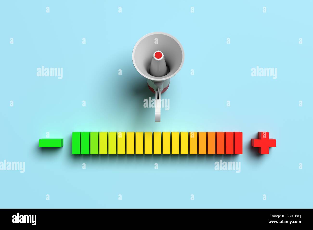 Marketing announcement and sound volume control concept. Loudness ...
