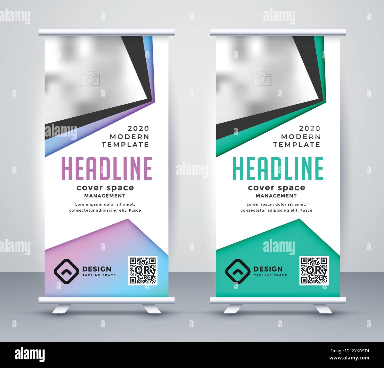 Vertical retractable banner Stock Vector Images - Alamy