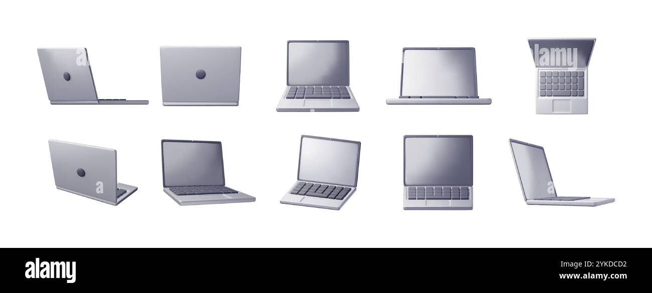 Front view computer system Stock Vector Images - Alamy