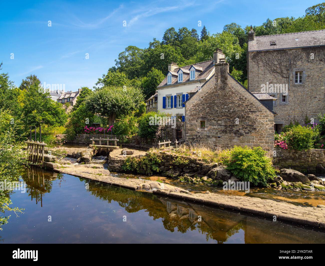 Pont Aven, France - July 29, 2024: A picturesque village scene in Pont ...