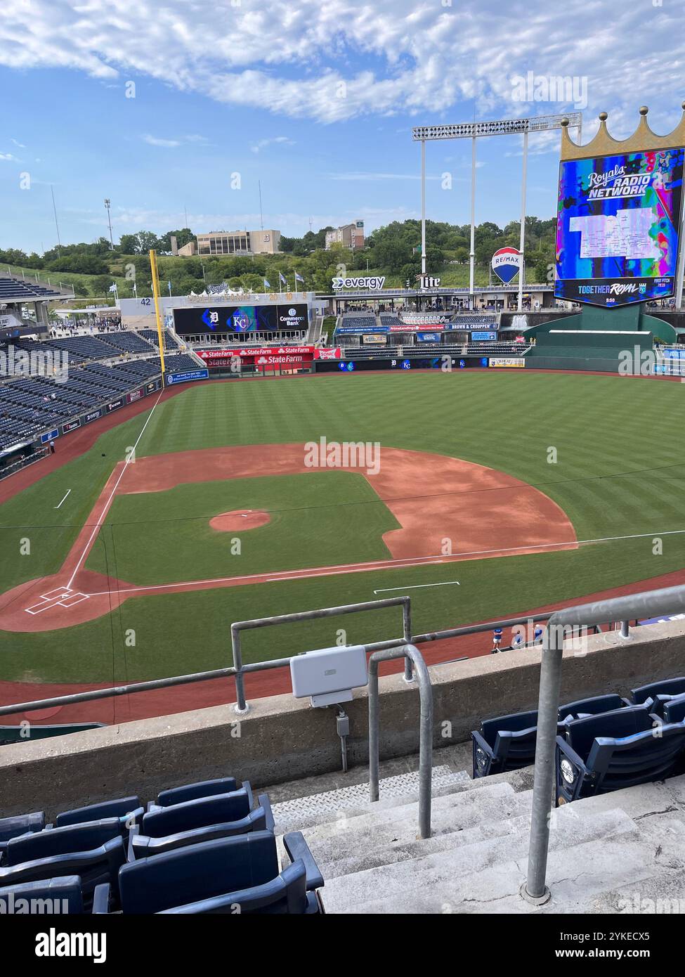 Pre-game serenity at Kauffman Stadium, home of the Royals - Smartphone Captured Stock Image