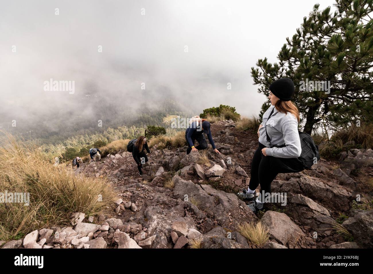 Group of hikers navigates hi-res stock photography and images - Alamy