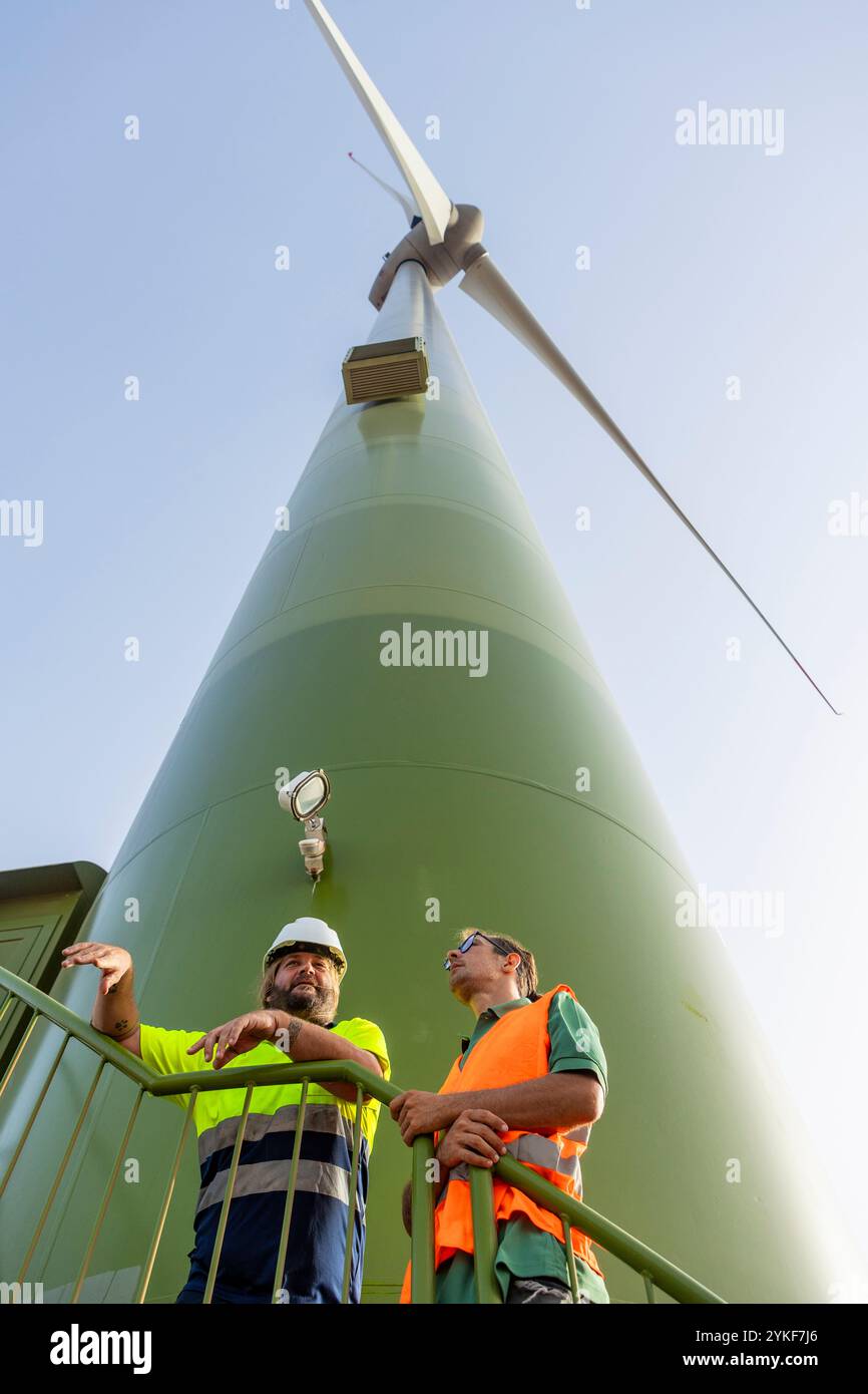 A disabled occupational inspector and a colleague assess safety ...