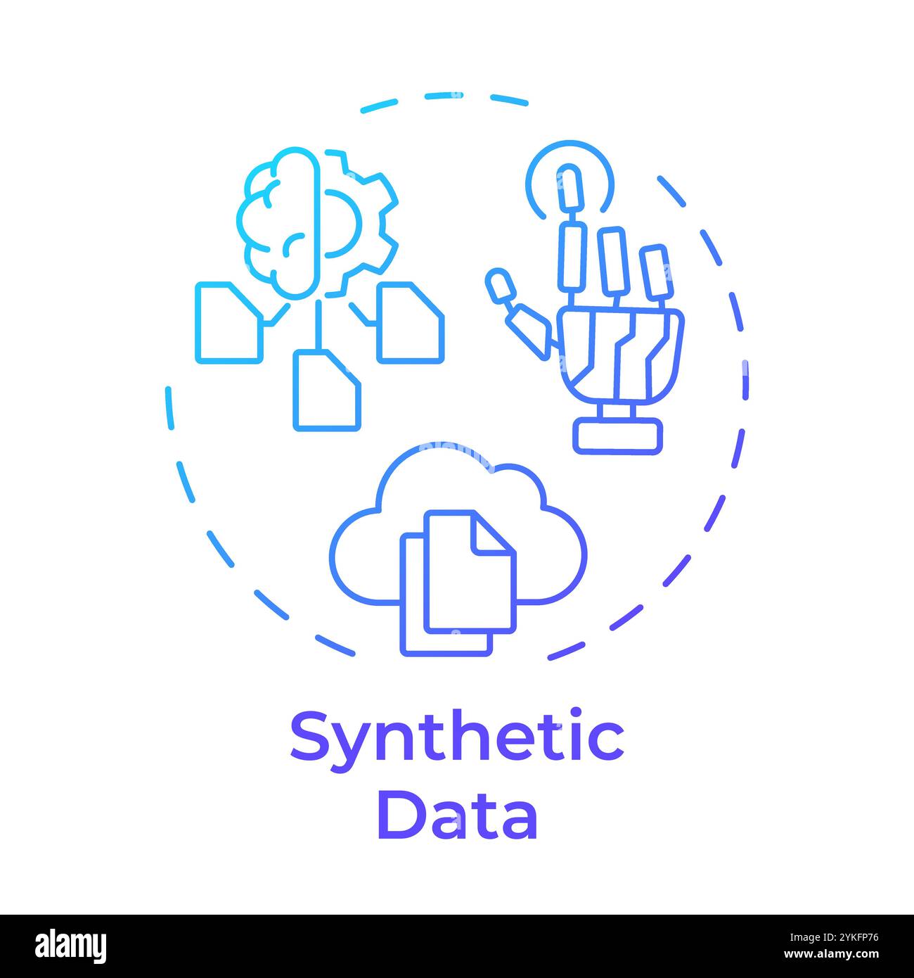 Synthetic data blue gradient concept icon Stock Vector Image & Art - Alamy