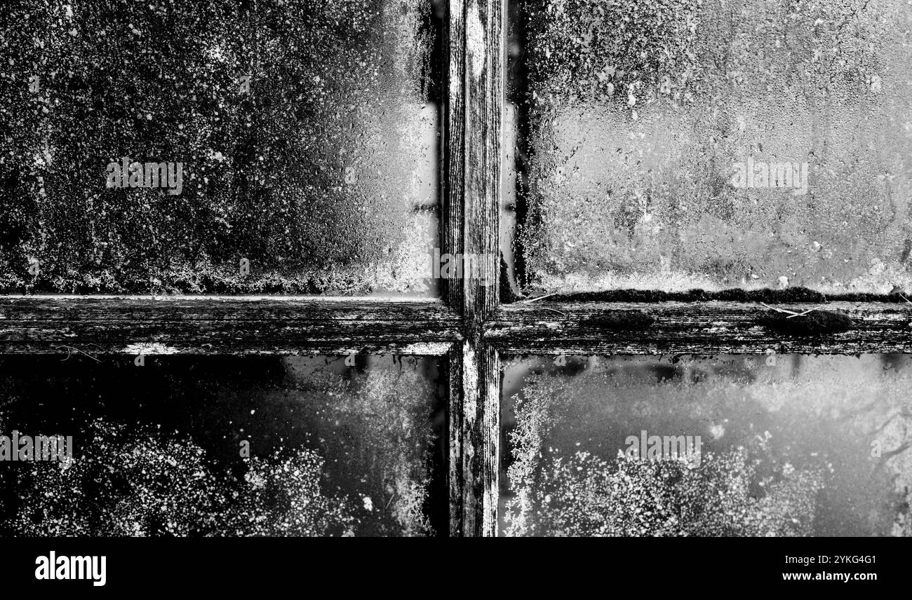 Old window wooden frame in Black and White Stock Photos & Images - Alamy