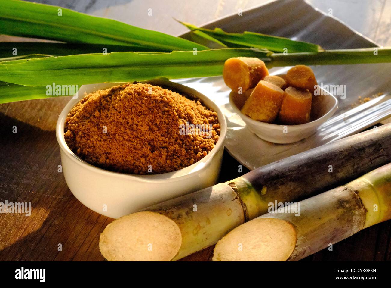Jaggery powder with jaggery cubes. Jaggery is used as an ingredient in ...