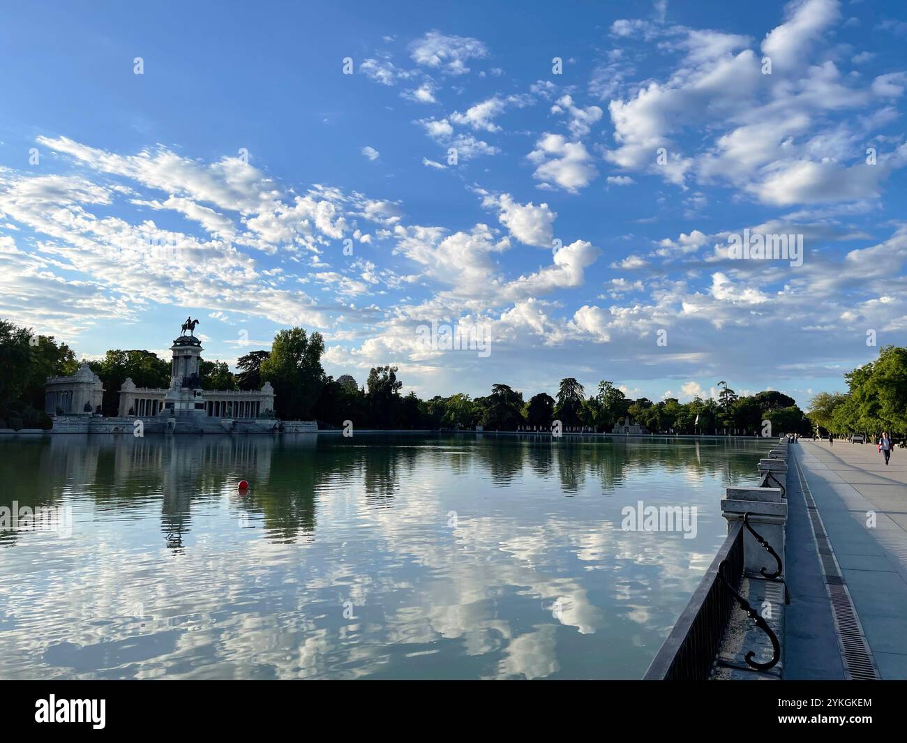 Pond. El Retiro park, Madrid, Spain. - Smartphone Captured Stock Image