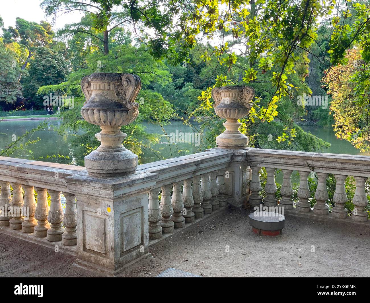 Pond of Cristal palace. El Retiro park, Madrid, Spain. - Smartphone Captured Stock Image
