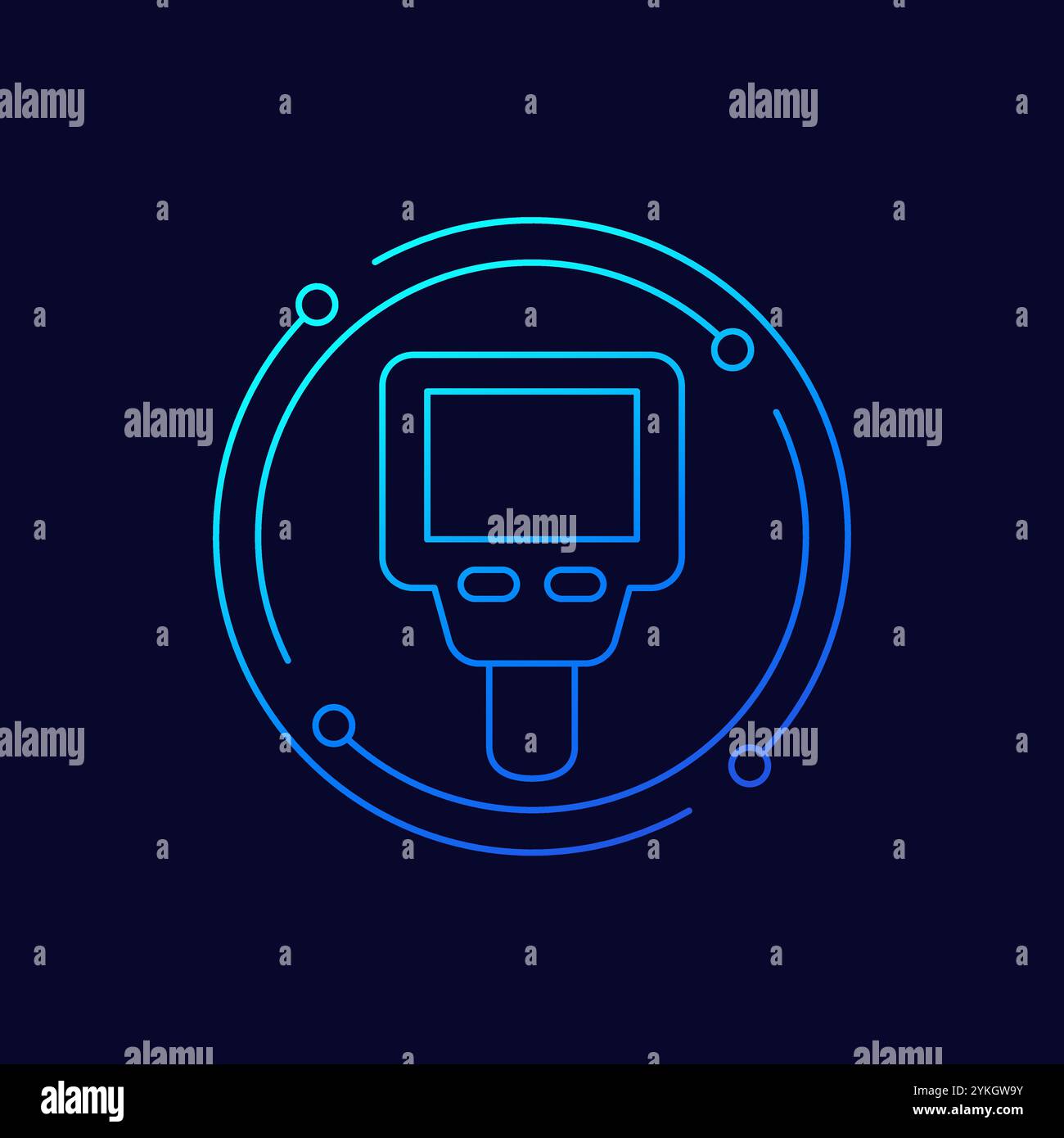 thermal imager icon, linear design Stock Vector