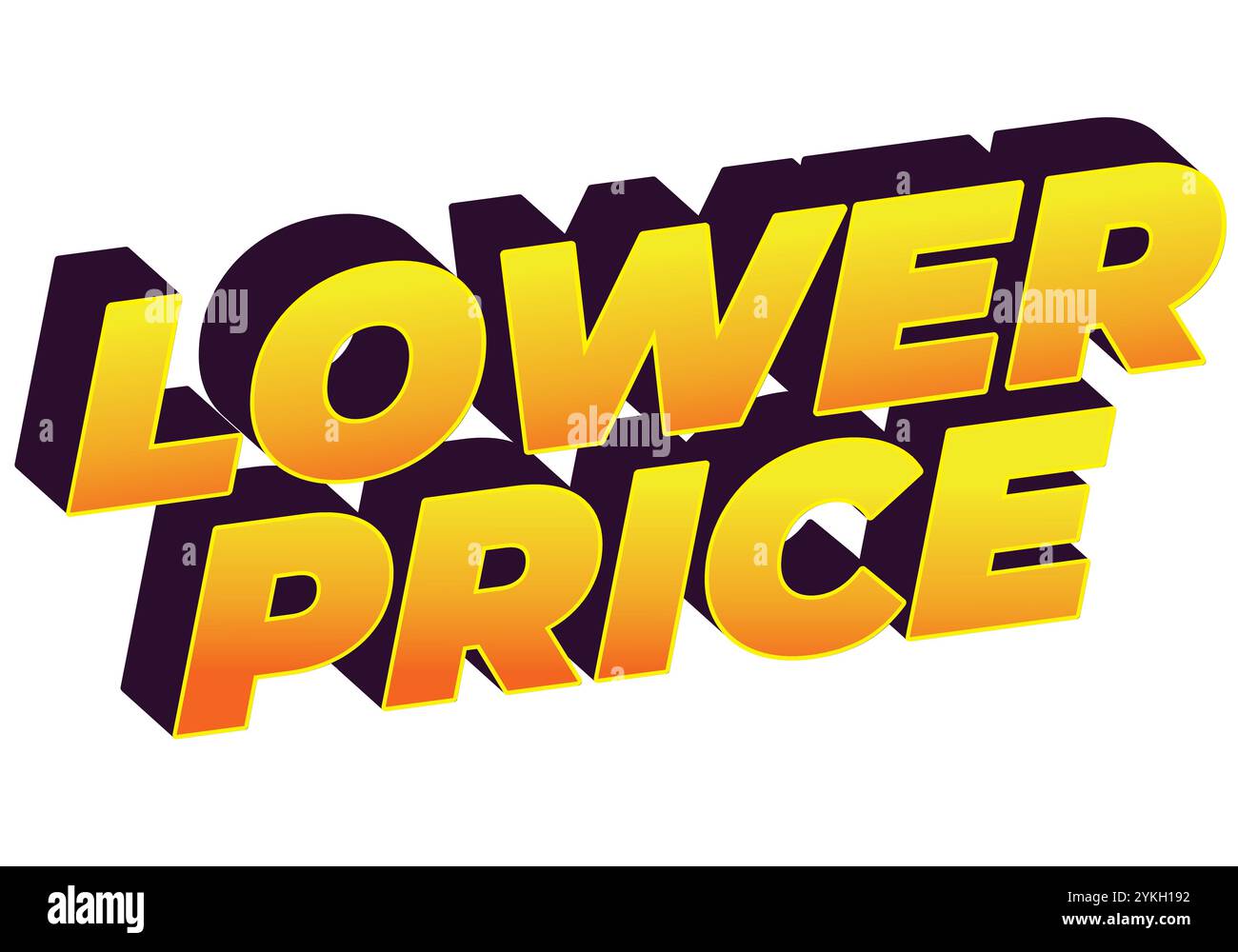 Lower price. Text effect design with modern colors and 3D font look ...