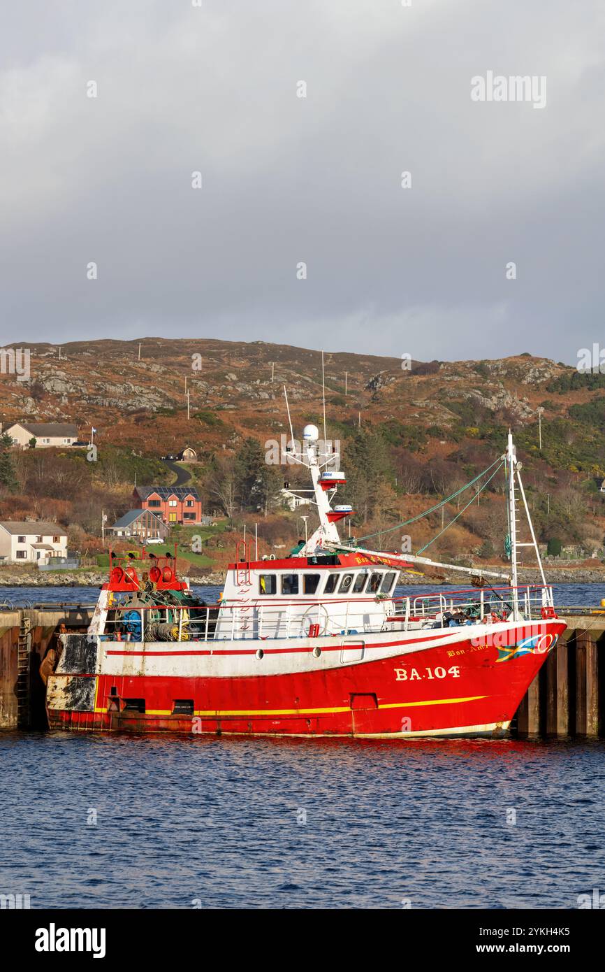 The UK Scottish Registered Fishing Vessel Bon Ami BA104 Moored In the-uk-scottish-registered-fishing-vessel-bon-ami-ba104-moored-in