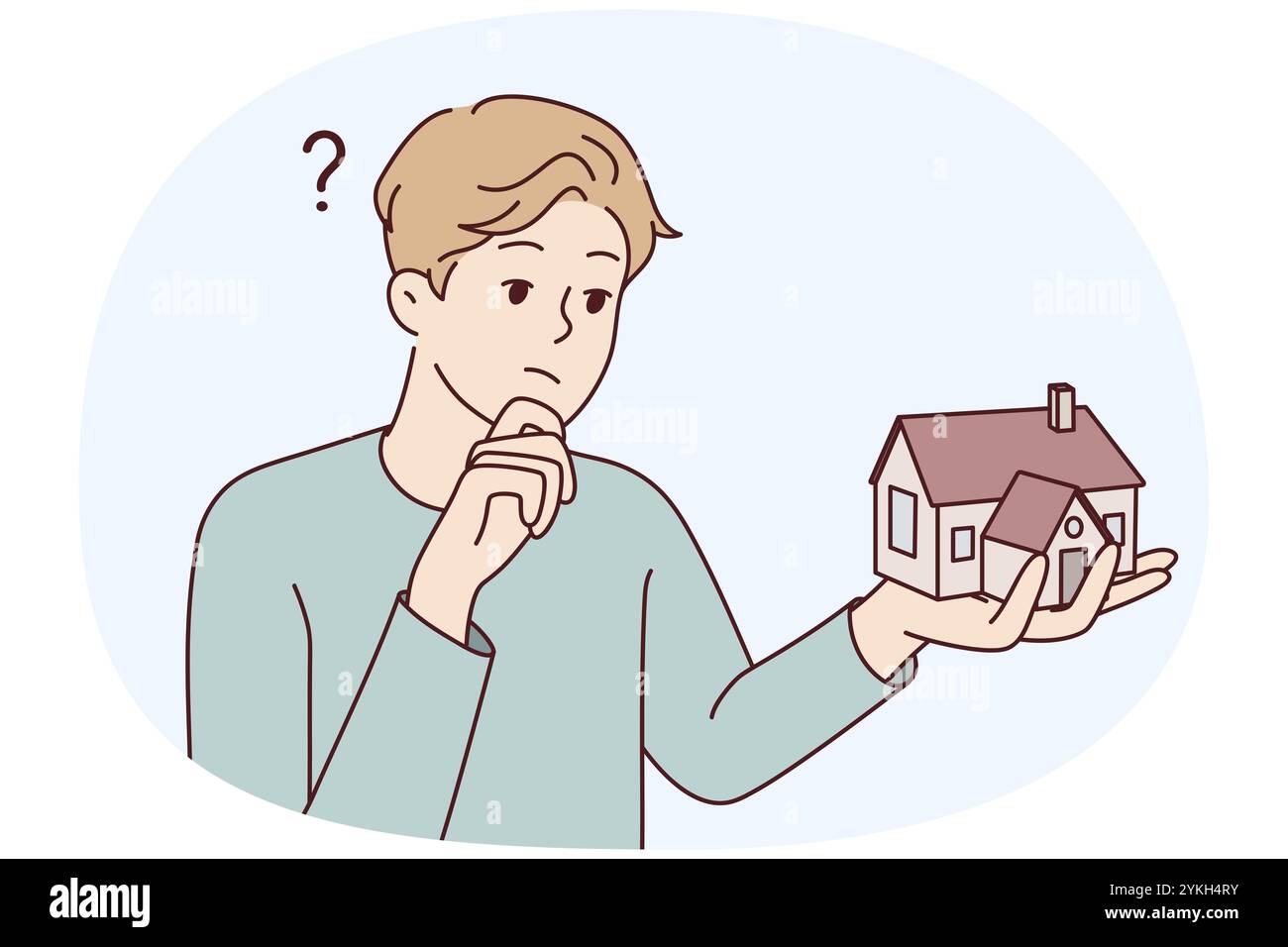 Confused man house Cut Out Stock Images & Pictures - Alamy