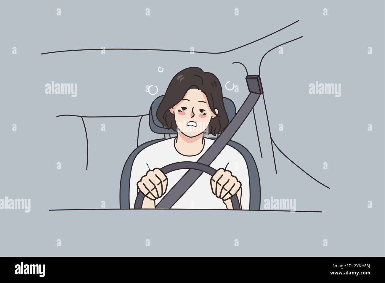 Depressing Car Ride Young driver driving car rides hi-res stock photography and images - Alamy
