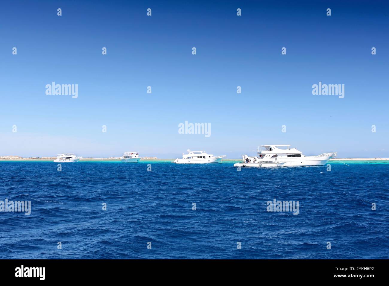 The white Yacht in the Red Sea. Egypt Stock Photo - Alamy