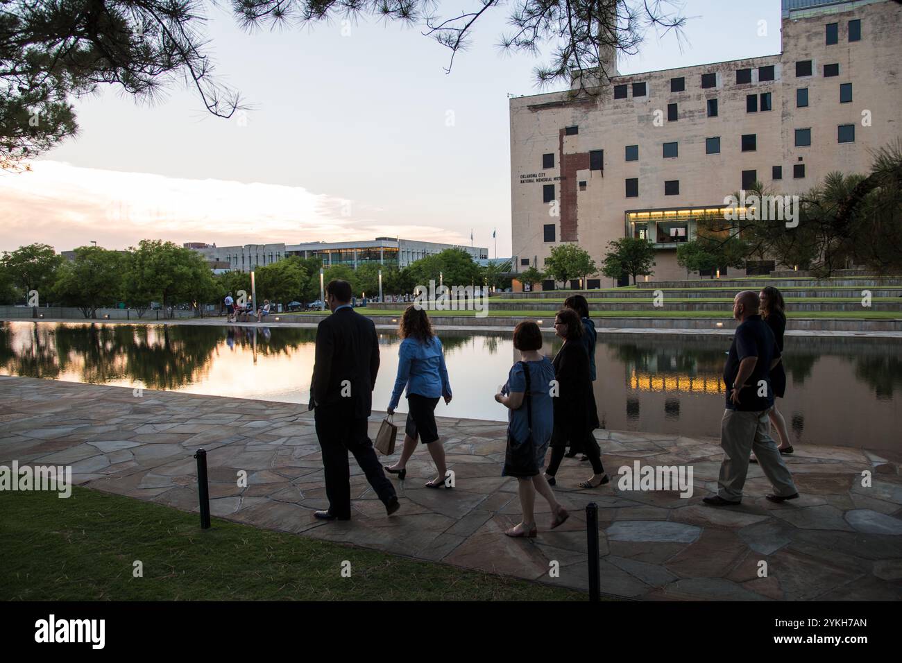 Exteriors, interiors and artifacts at The Oklahoma City National Memorial and Museum. The Oklahoma City bombing was a domestic terrorist truck bombing of the Alfred P. Murrah Federal Building in Oklahoma City, Oklahoma, United States, on April 19, 1995, the second anniversary of the end to the Waco siege. The bombing remains the deadliest act of domestic terrorism in U.S. history. Stock Photo