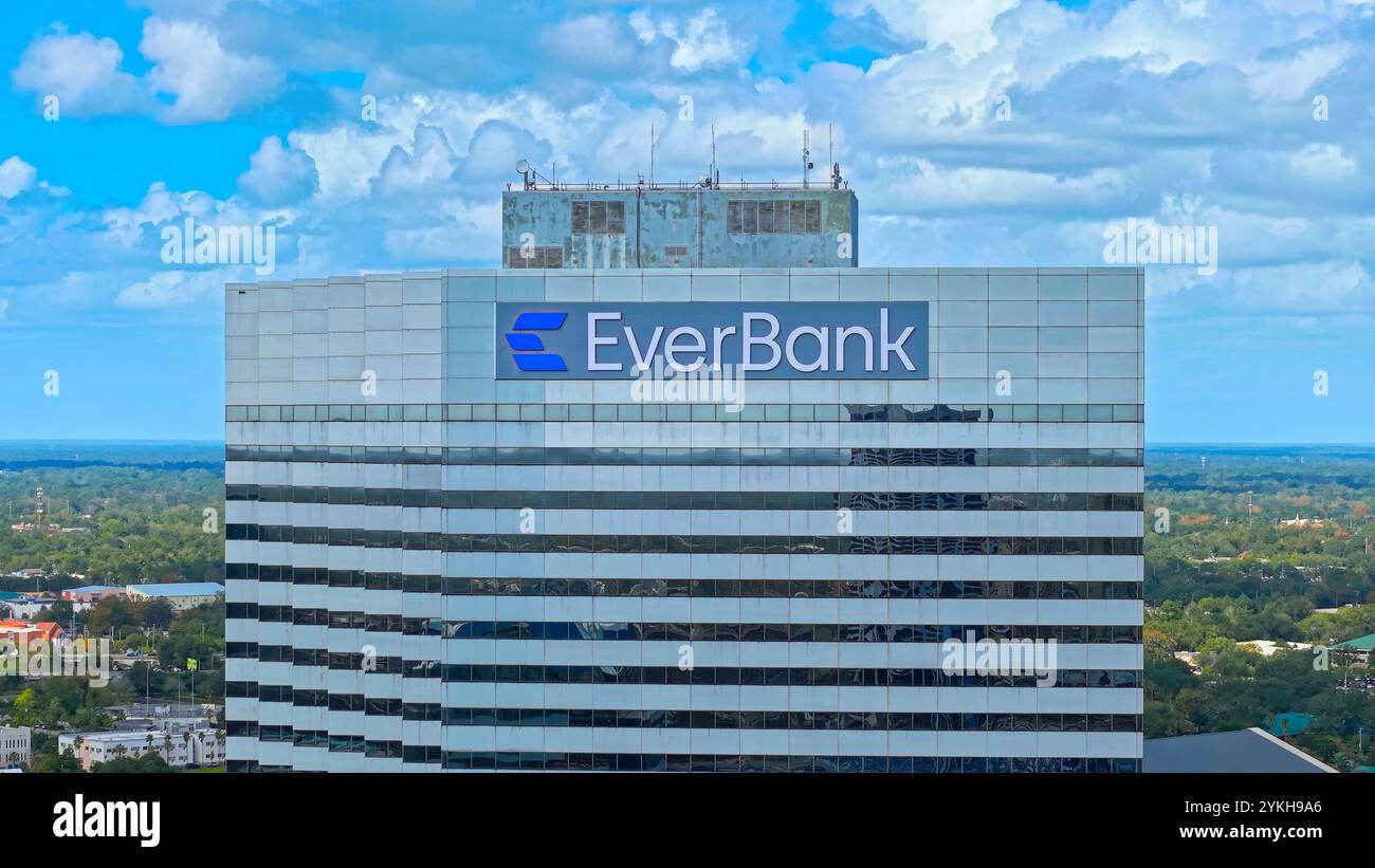The EverBank Building Jacksonville stands prominently in the Urban