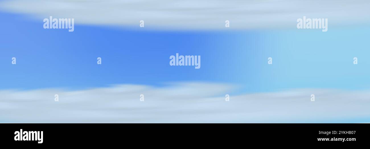 Depicts a morning in winter or daylight in the afternoon during summer or spring.Illustration of a sky blue background with a fantastic clear azure Stock Vector