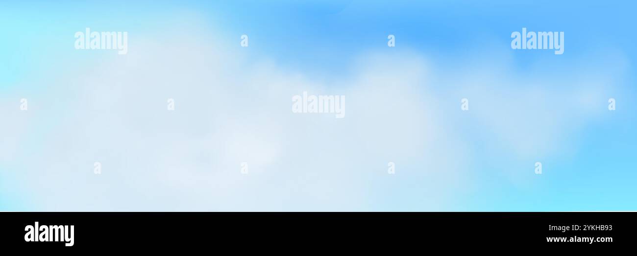 Depicts a morning in winter or daylight in the afternoon during summer or spring.Illustration of a sky blue background with a fantastic clear azure. Stock Vector