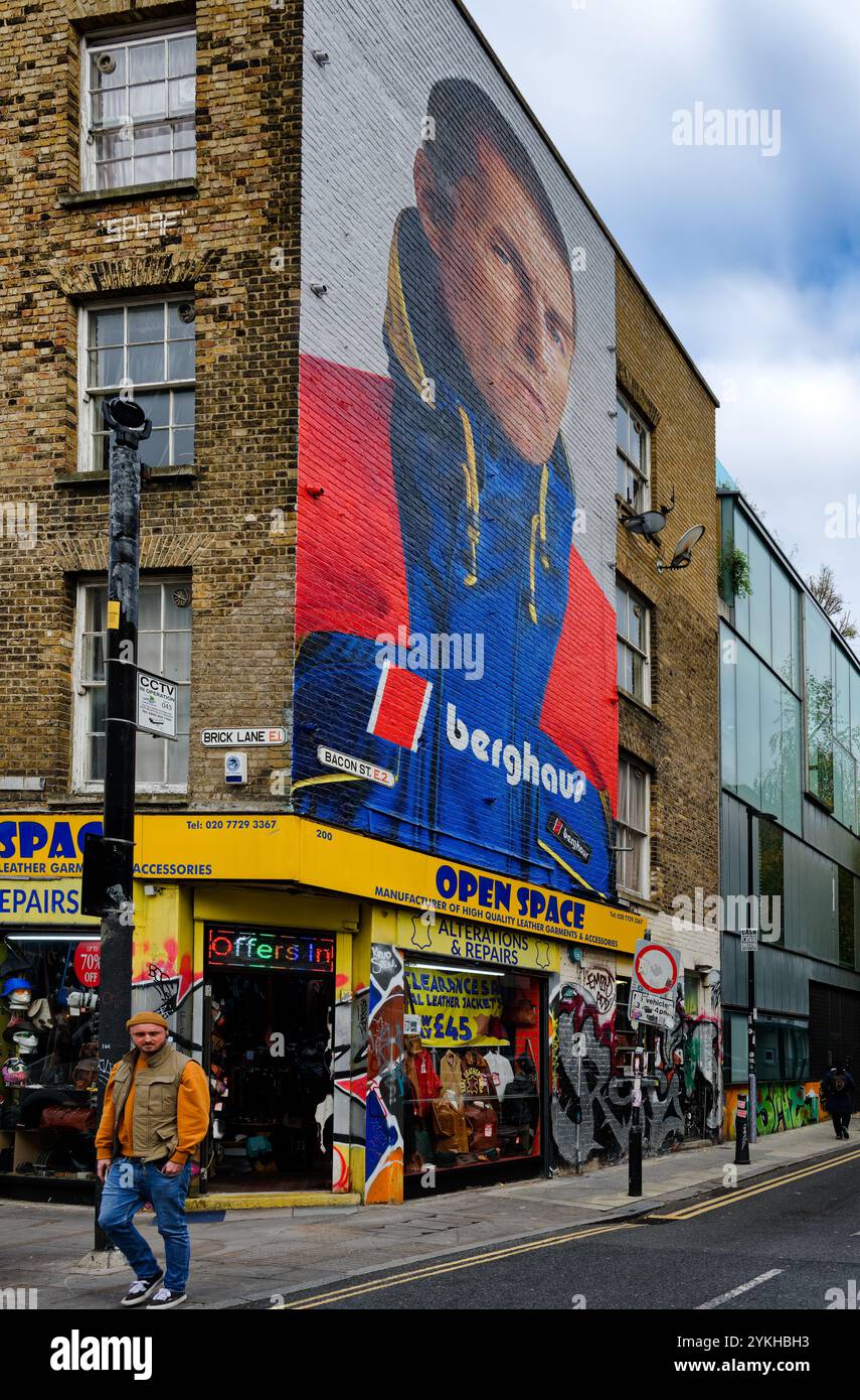 Street art along Brick Lane, London, showing the creativity and ...