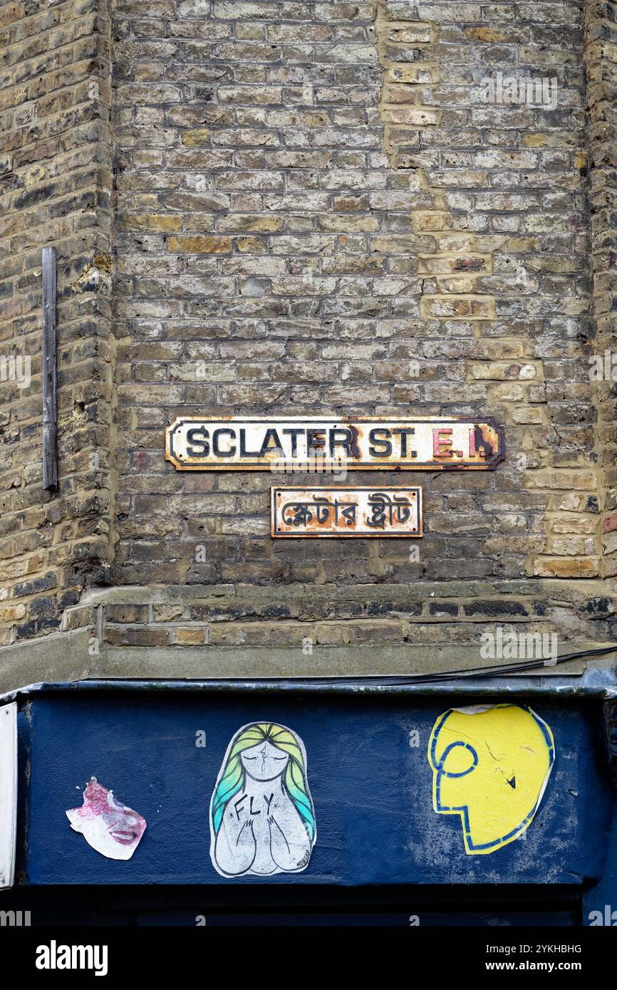 Street art along Brick Lane, London, showing the creativity and ...
