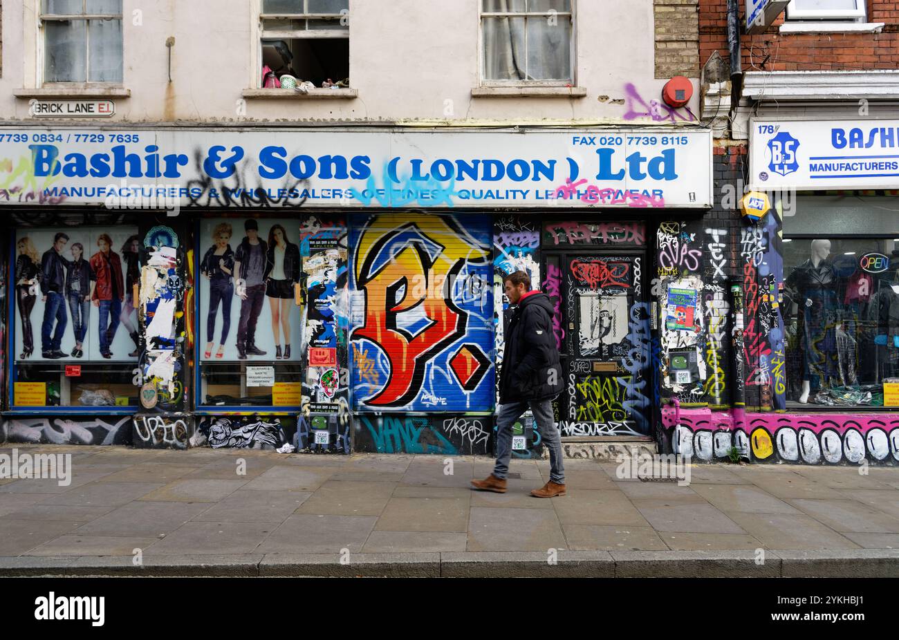 Street art along Brick Lane, London, showing the creativity and ...