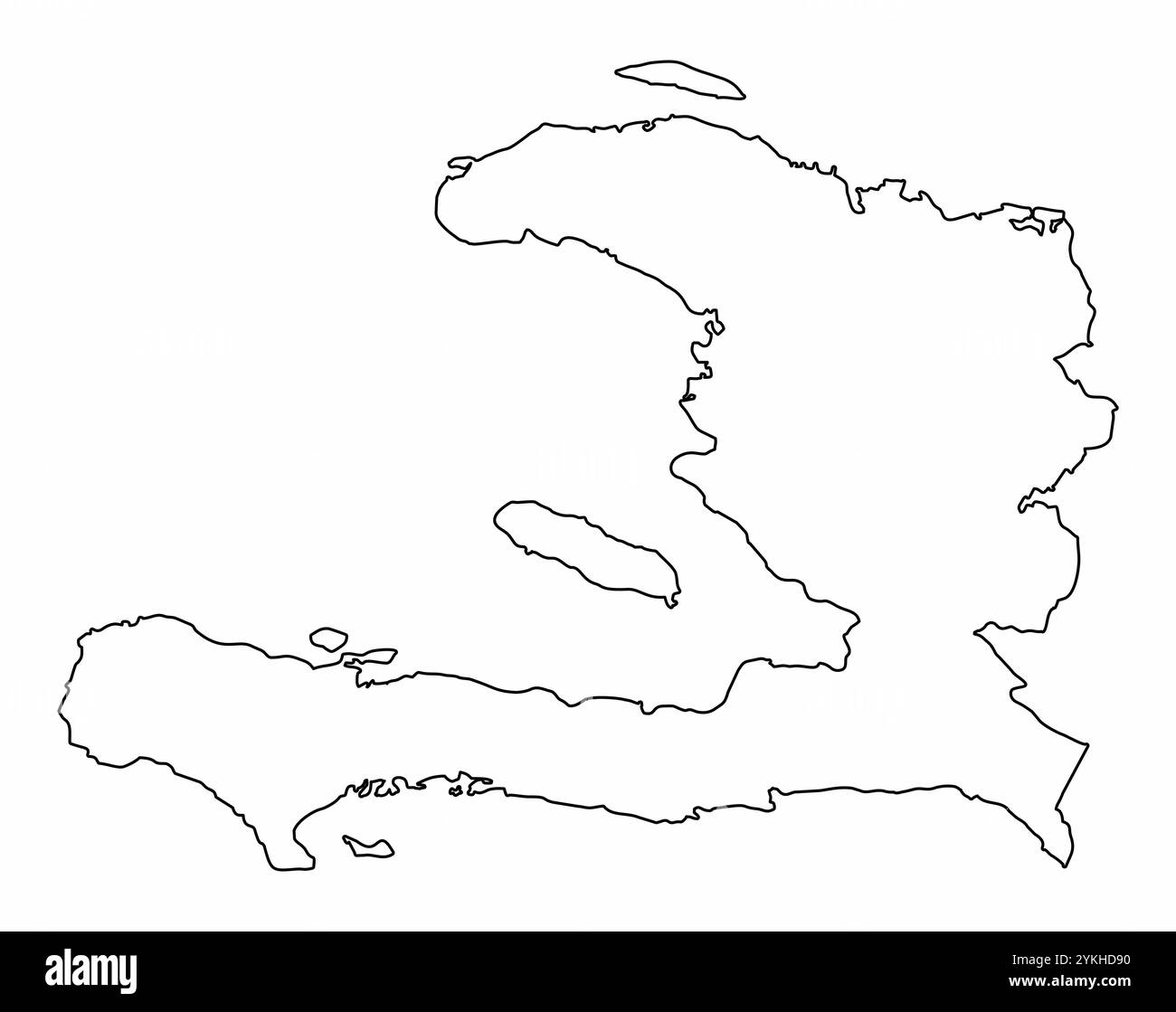 Haiti map outline Black and White Stock Photos & Images - Alamy