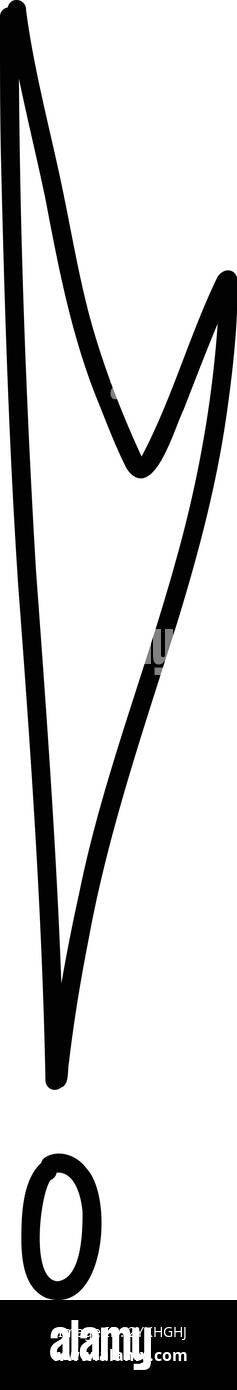 Doodle exclamation mark. Hand drawn punctuation marks and exclamatory ...