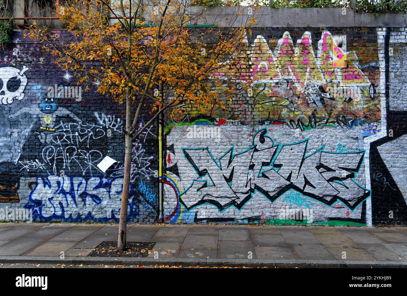 Street art along Brick Lane, London, showing the creativity and ...