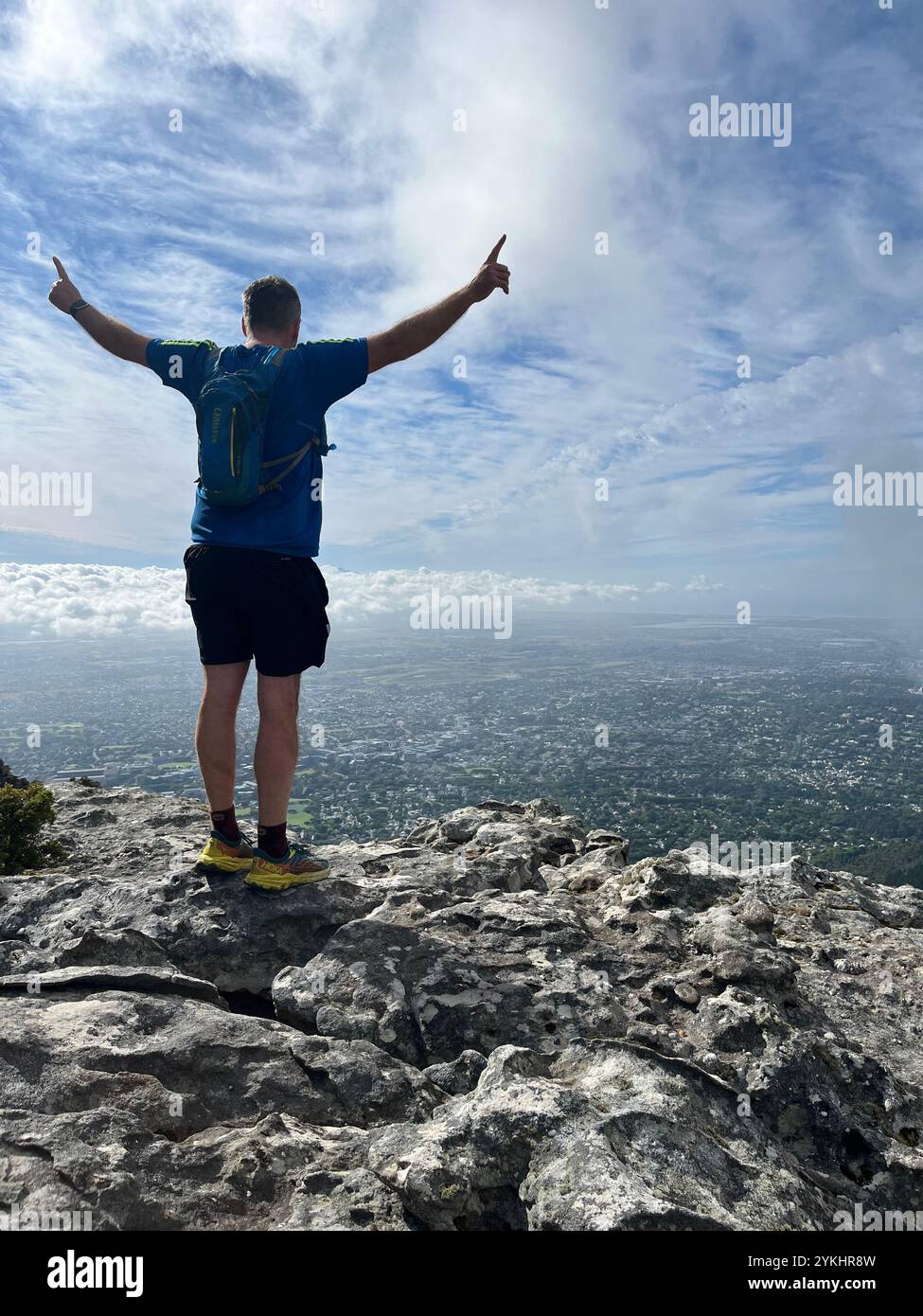 On top of the world! - Smartphone Captured Stock Image
