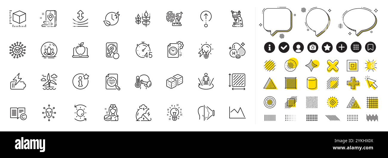 Set of Gluten free, Coronavirus and Package size line icons for web app ...