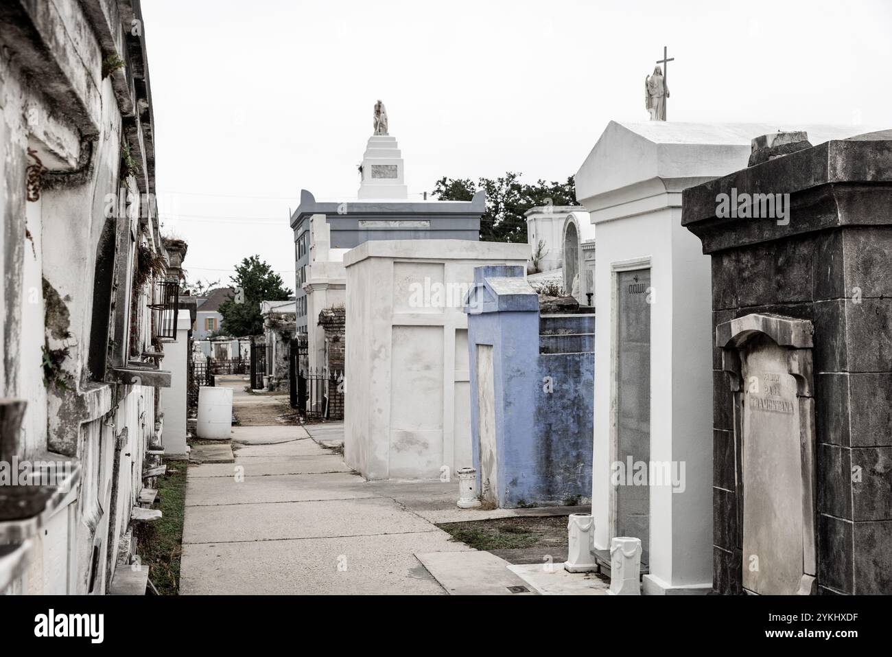 Historic St. Louis Cemetery NO. 1, holds the distinction of being the oldest surviving cemetery in the City of New Orleans, Louisiana. Stock Photo