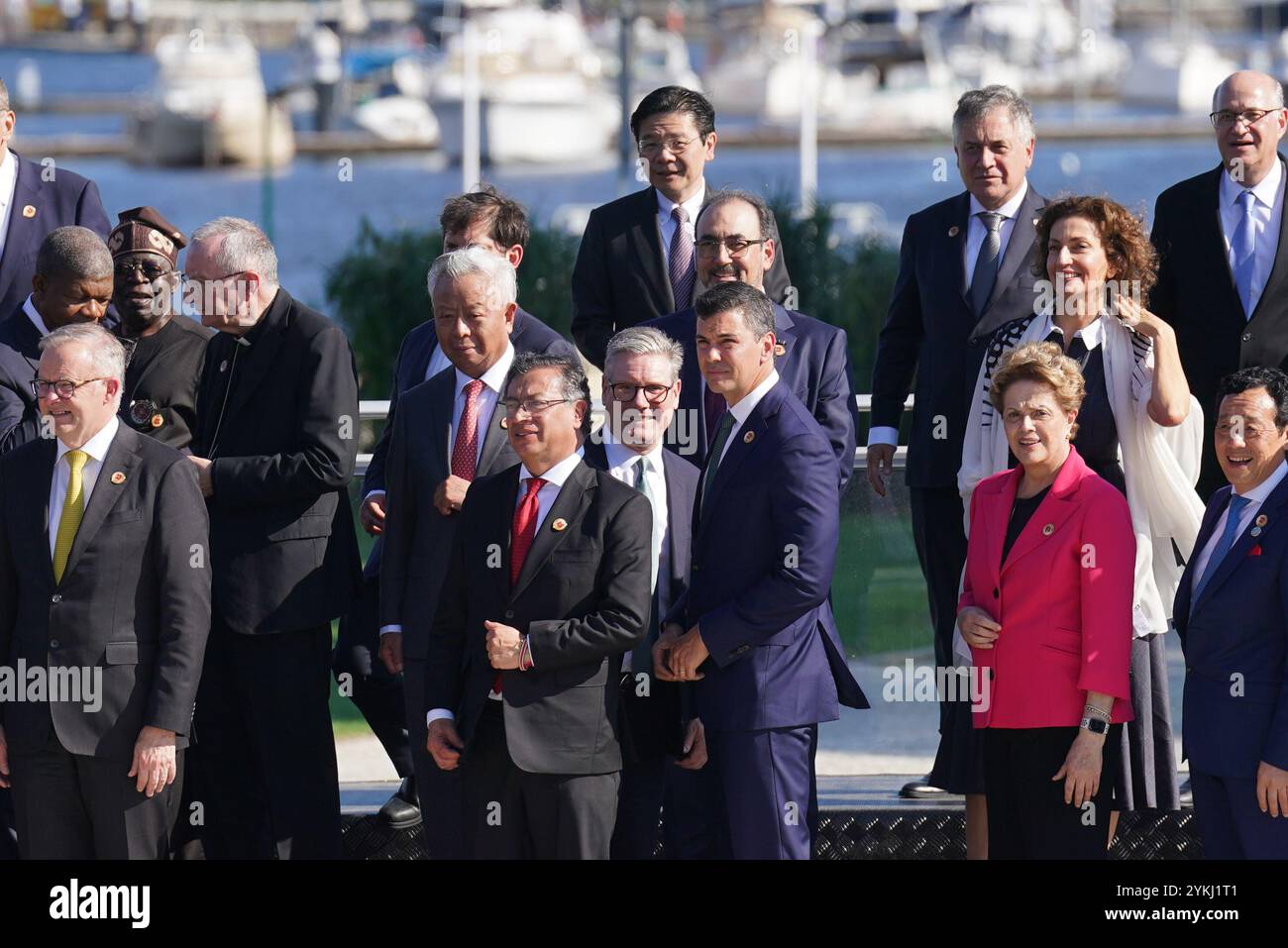 Prime Minister Sir Keir Starmer (front centre) with leaders of the G20 ...