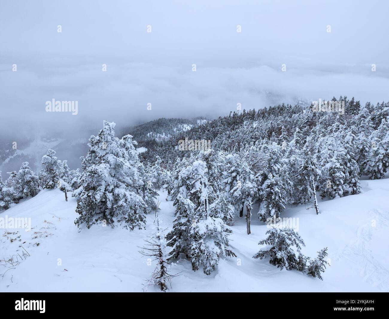 Mountains covered thick layer snow hi-res stock photography and images ...