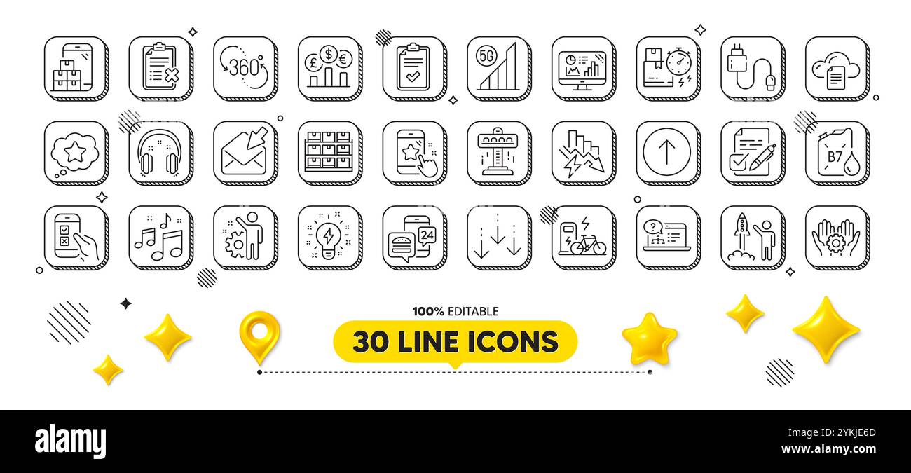 Scroll down, Food app and Mobile inventory line icons pack. For web app ...