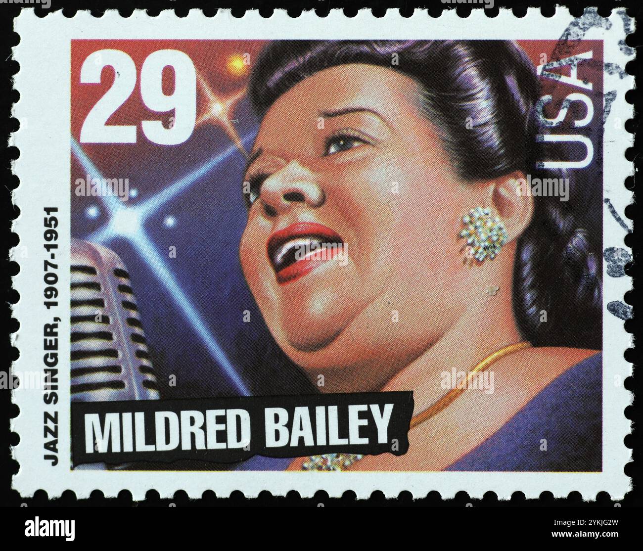 Jazz singer Milfred Bailey on american Stock Photo