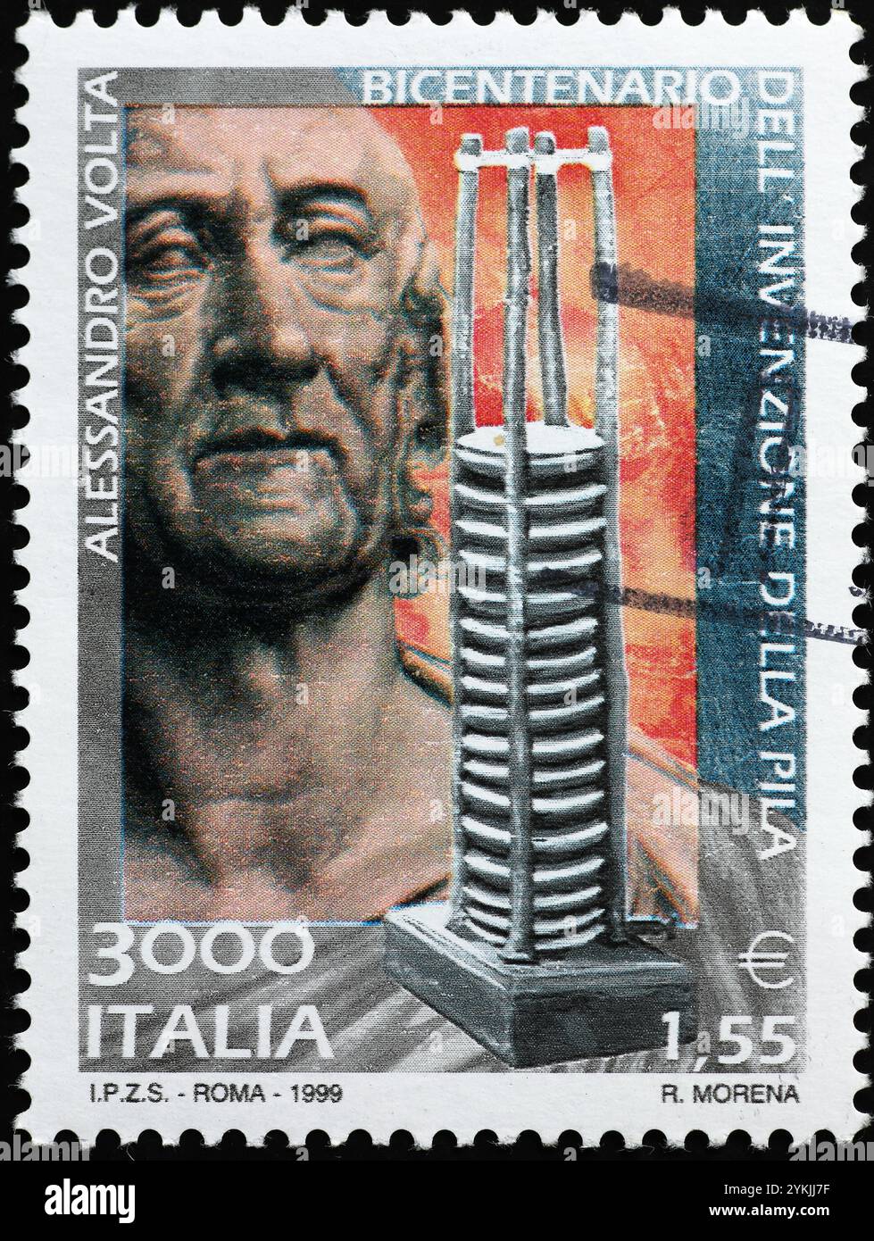 Italian stamp postage volta hi-res stock photography and images - Alamy