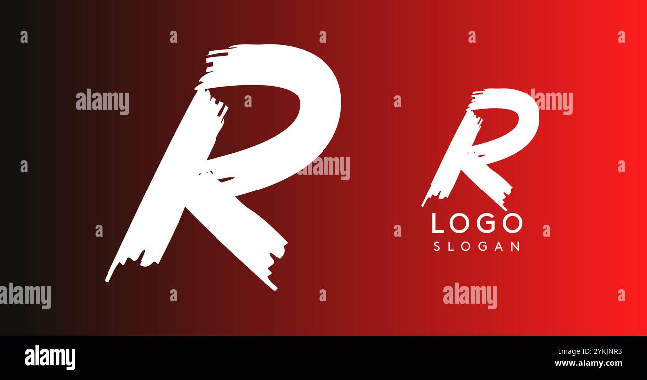 Letter R Emo Design Handwritten brush pen letter R, urban street art, vibrant and ...