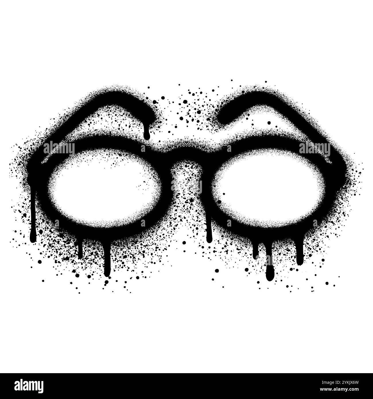 Glasses face paint Black and White Stock Photos & Images - Alamy