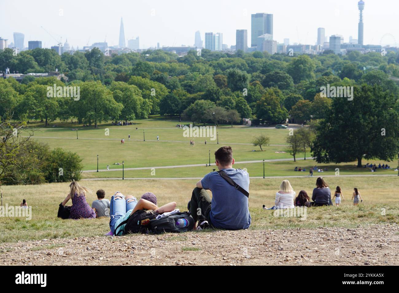 Sunny Day at Primrose Hill London Stock Photo