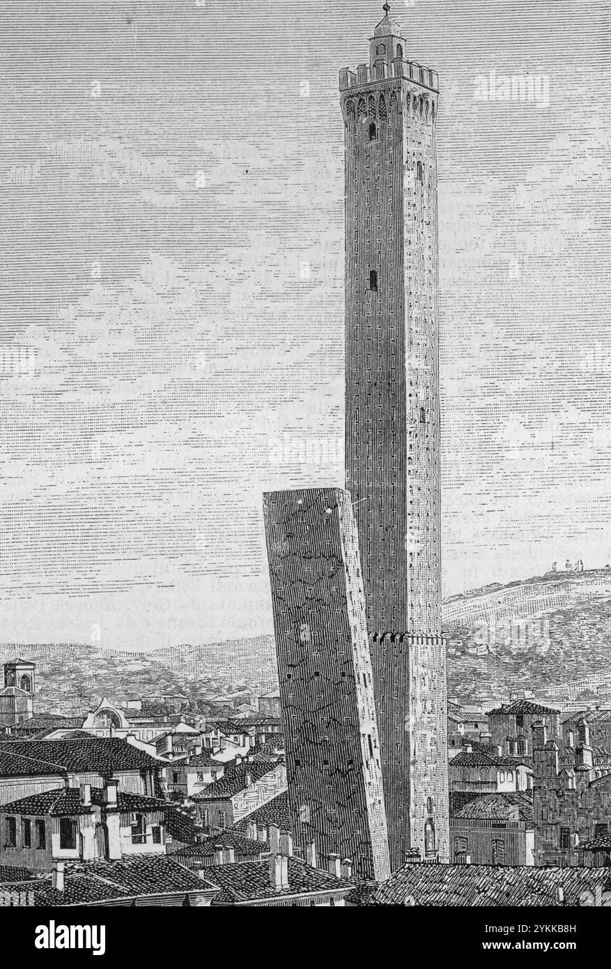 Bologna Torre Degli Asinelli E Garisenda xilografia Stock Photo Alamy bologna-torre-degli-asinelli-e-garisenda-xilografia-stock-photo-alamy
