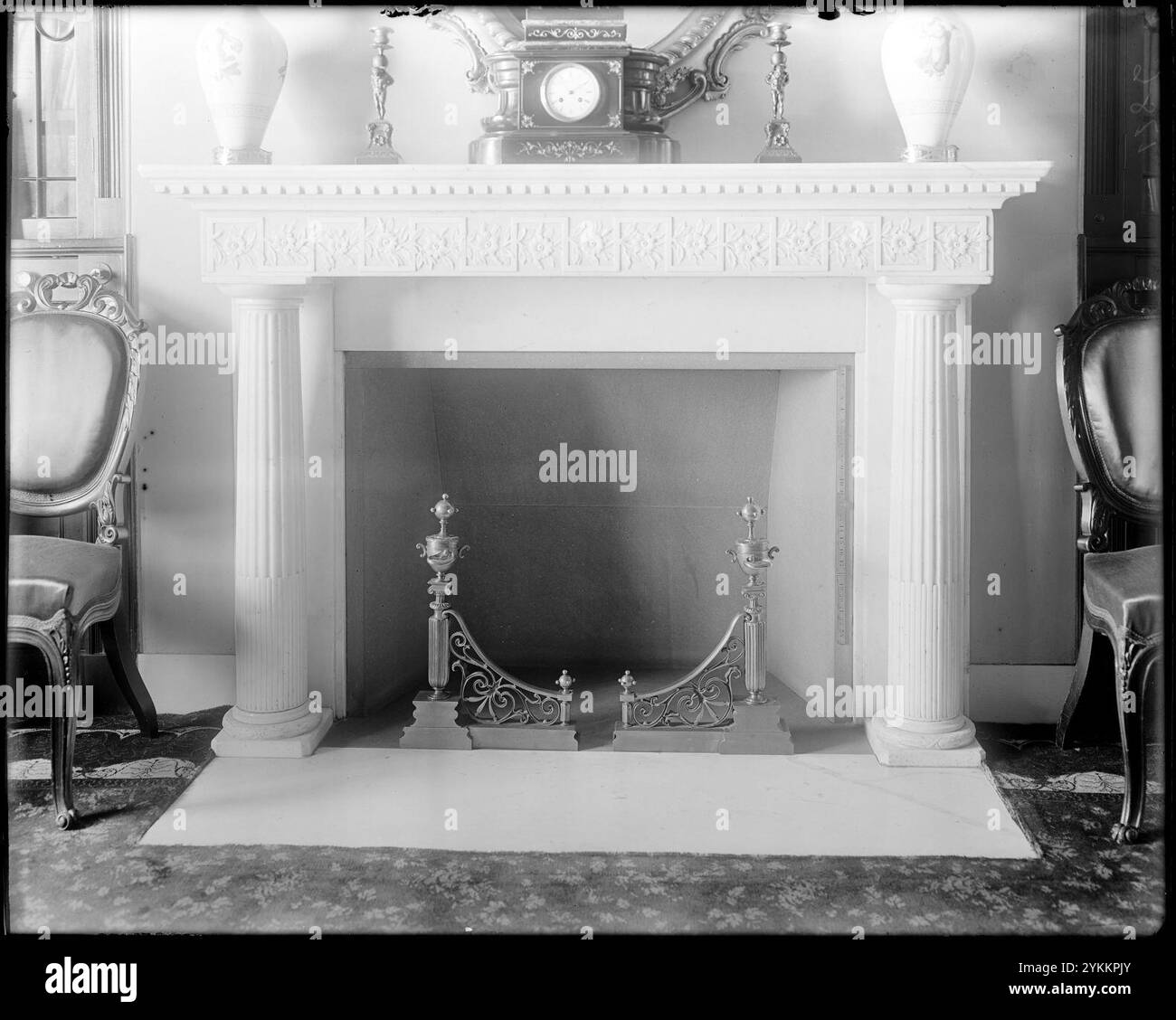 Boston, 39 Beacon Street, interior detail, mantel, Nathaniel Appleton ...