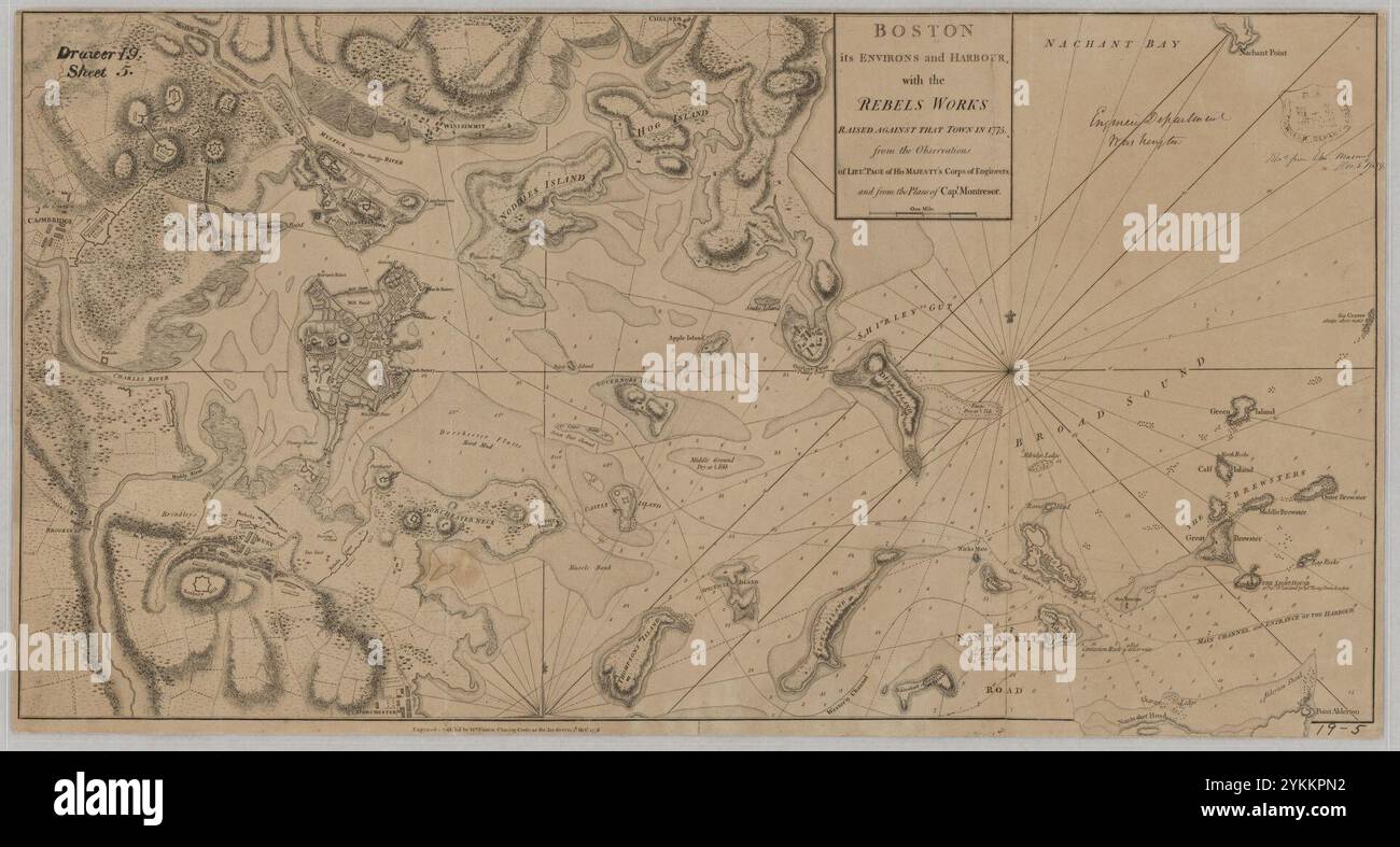 Boston, its Environs and Harbour, with the Rebels Works Raised Against ...